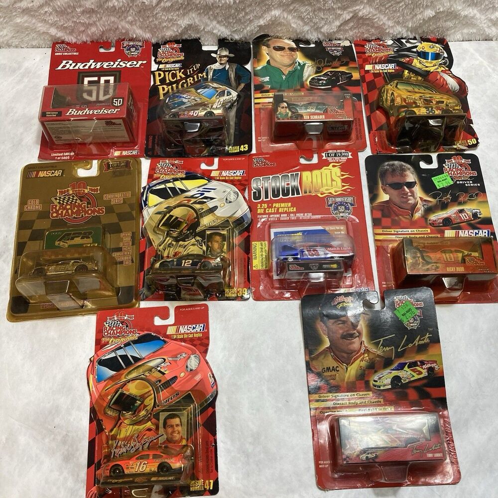 Racing Champions Lot Of 10 Die Cast Cars 1/64